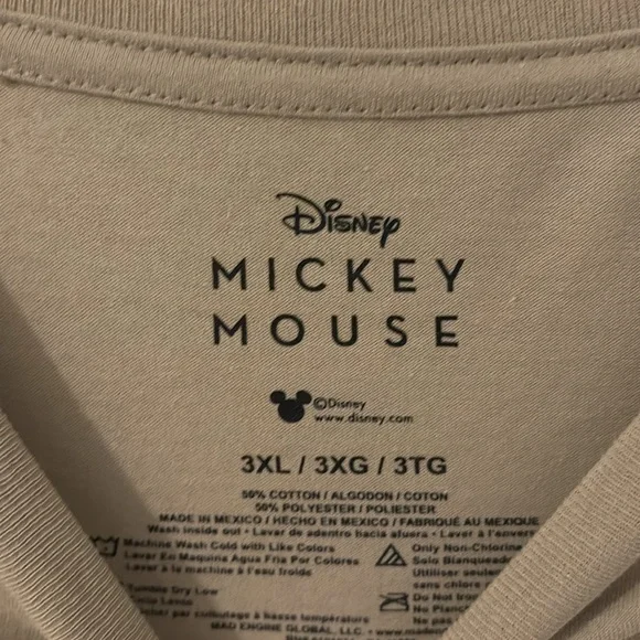 Walt Disney Cowboy Mickey Mouse Saddle Up 3XL tan t shirt nwt - Picture 3 of 4